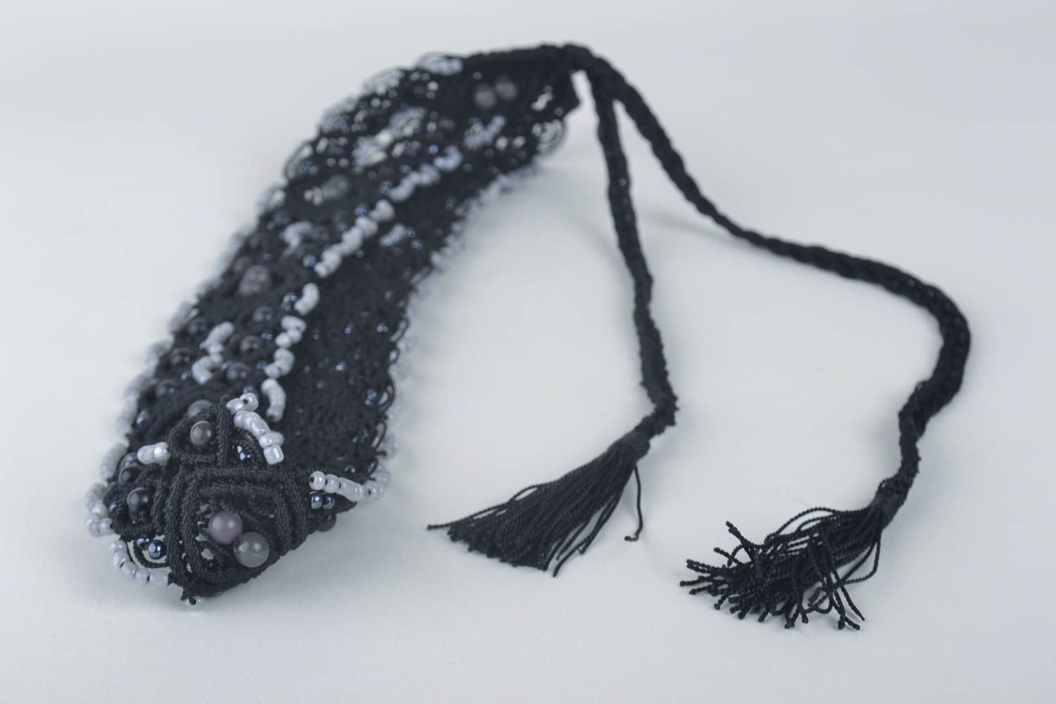 Stylish handmade woven belt textile belt beaded belt design gifts for her photo 3