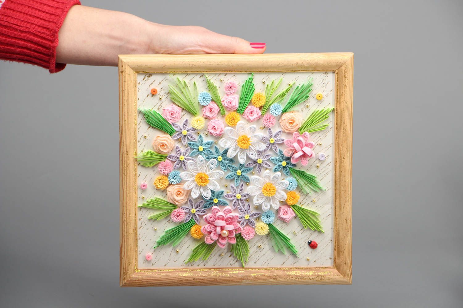 Beautiful quilling picture photo 4