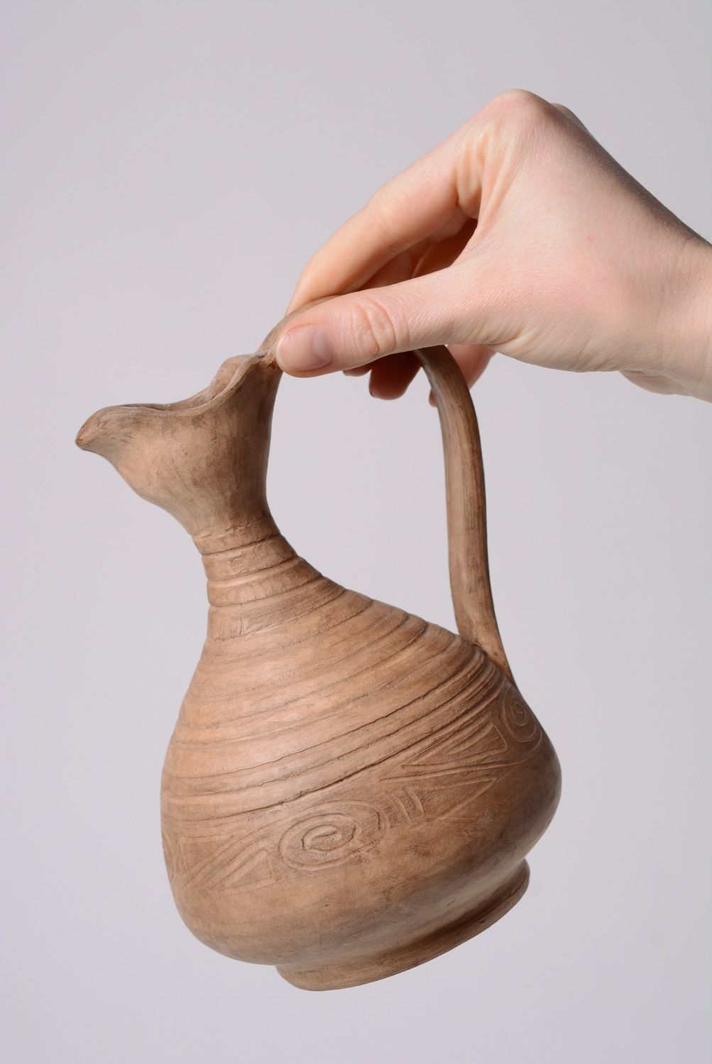 Brocca in ceramica fatta a mano contenitore per vino utensili da cucina 300 ml
 foto 2