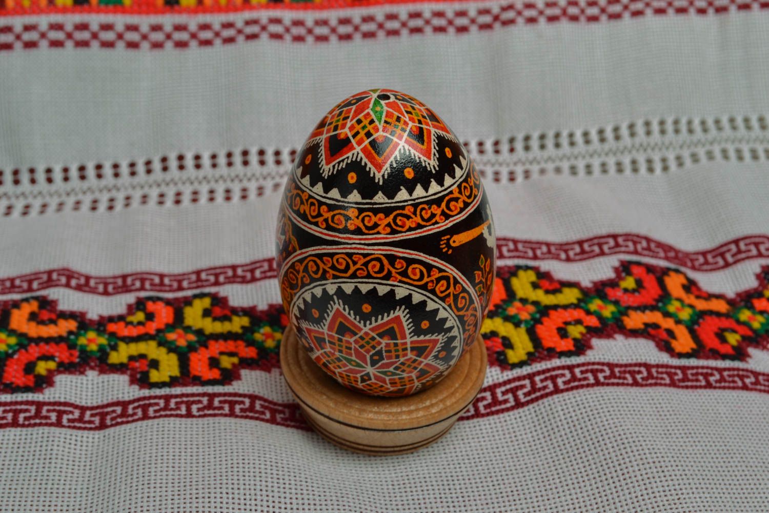 Easter painted egg with ornaments photo 5