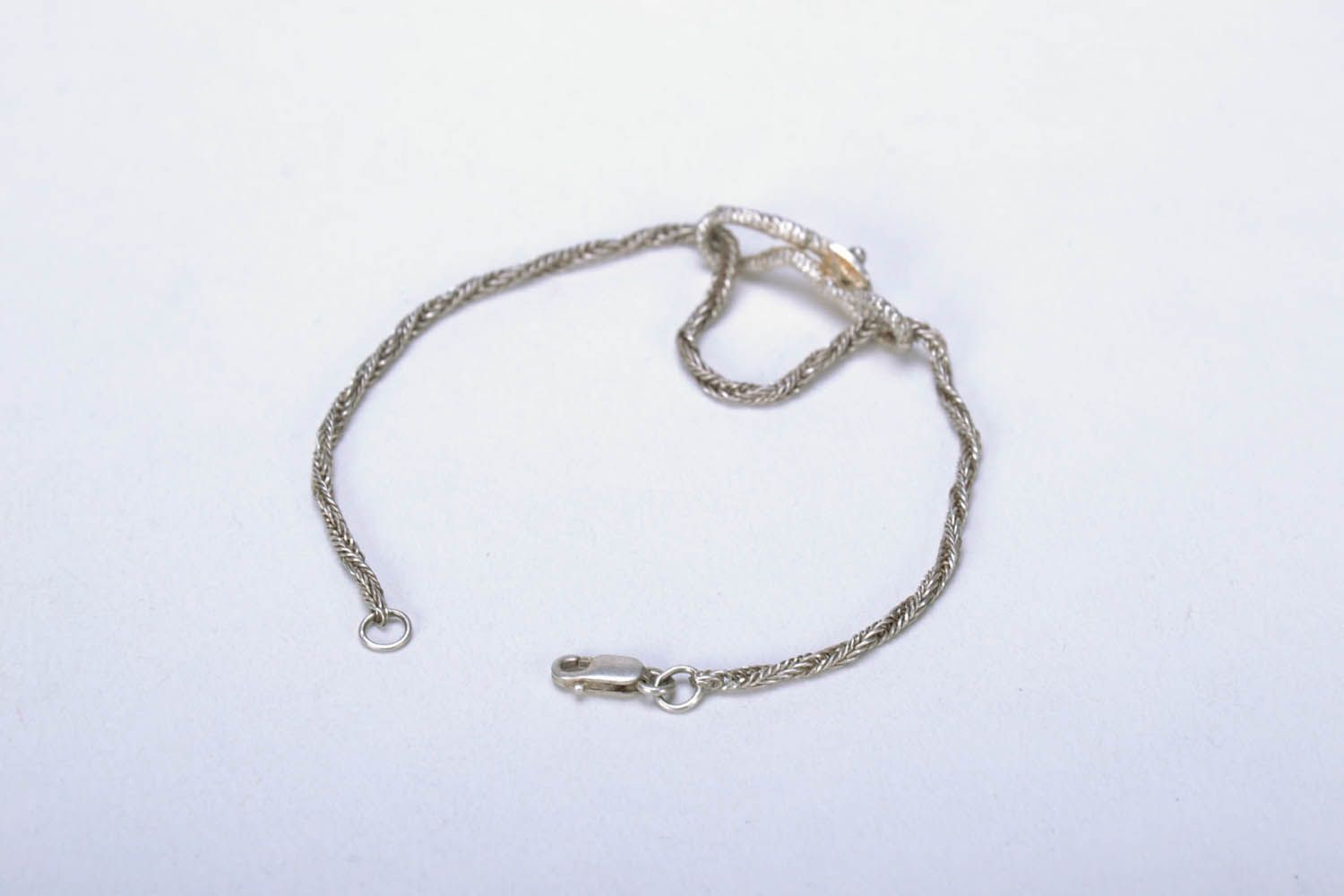 Bracelete de prata jóias para mulheres feitas à mão  foto 3