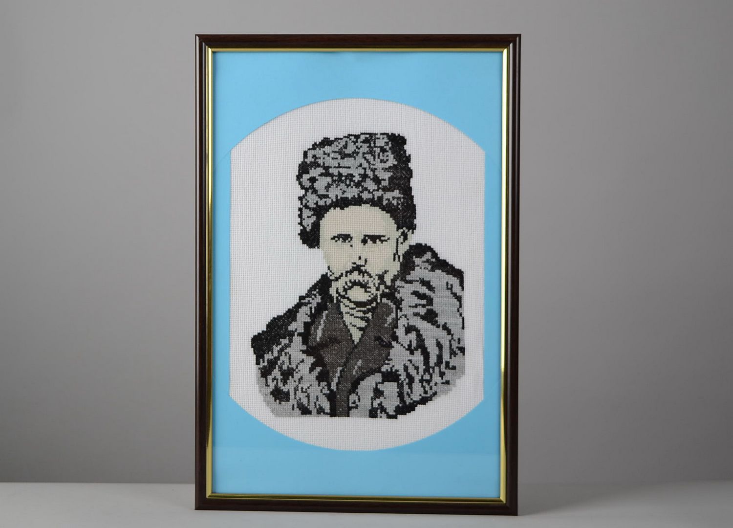 Embroidered portrait picture of Taras Shevchenko photo 3