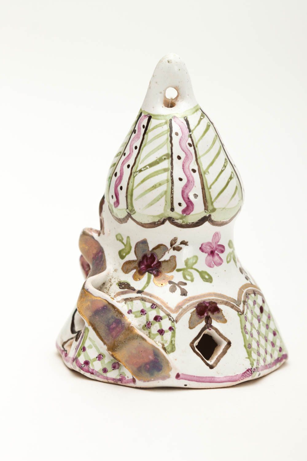 Handmade cute ceramic bell stylish interior decor beautiful cute souvenir photo 2