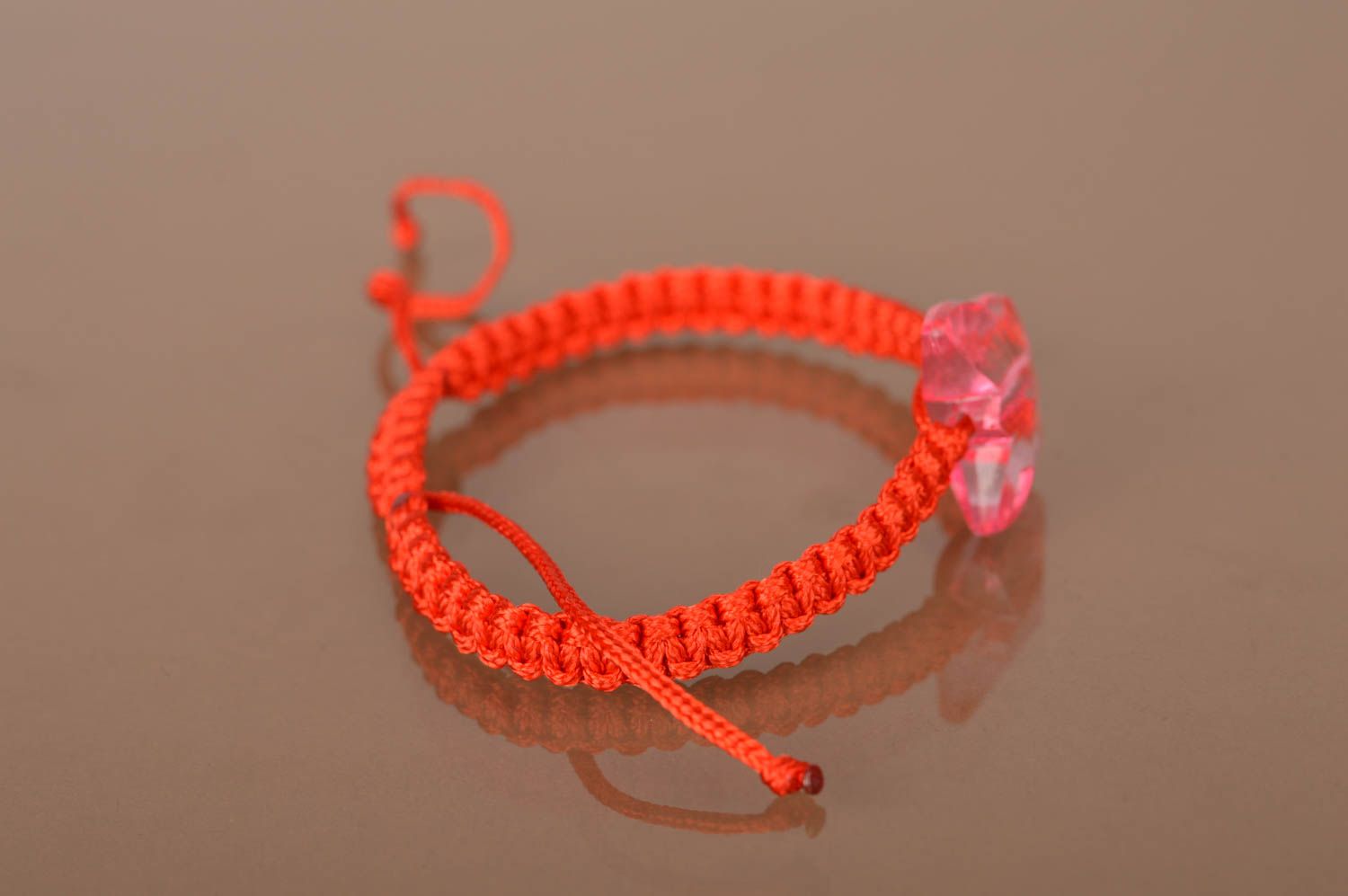 Handmade geflochtenes Armband aus Fäden mit Plastikperle Schmetterling für Damen foto 5