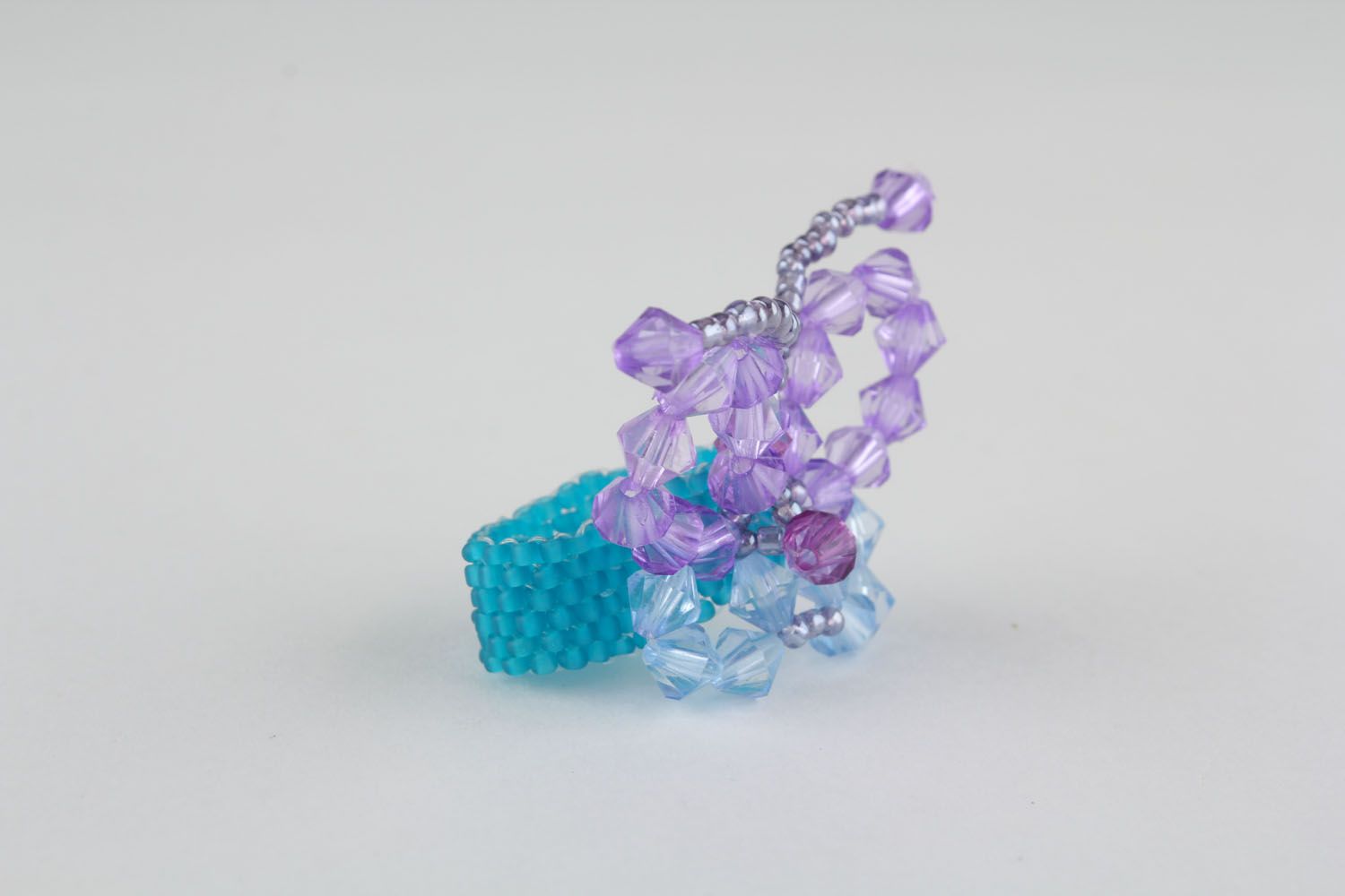 Beaded ring Butterfly photo 1