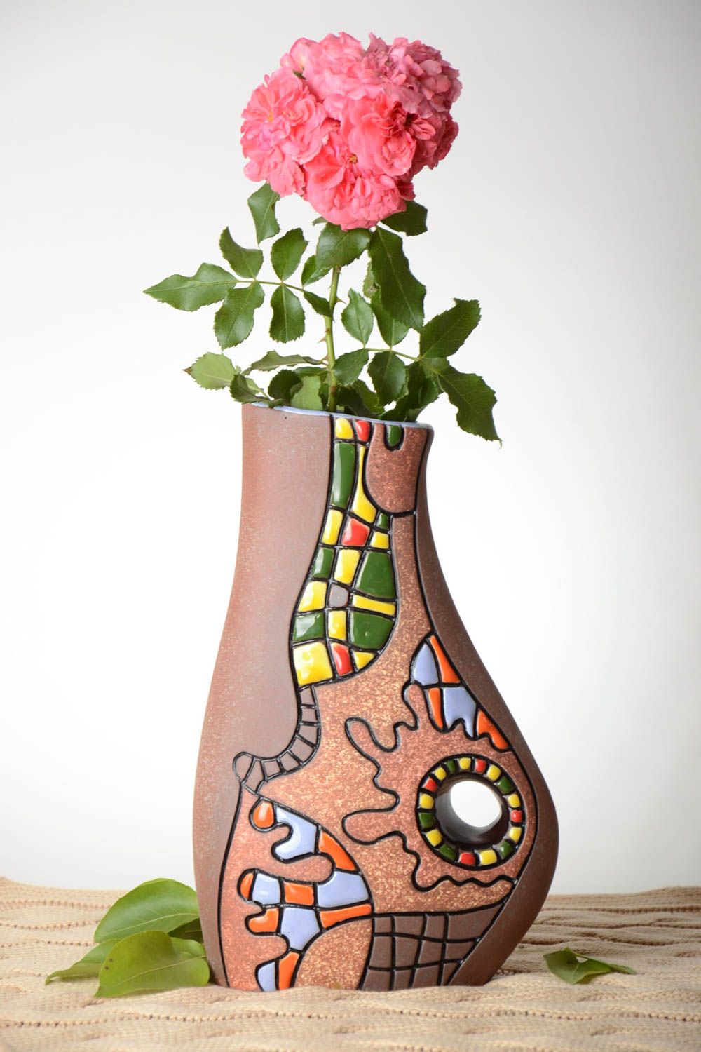 11 inches flower vase décor in art style 3 lb photo 1