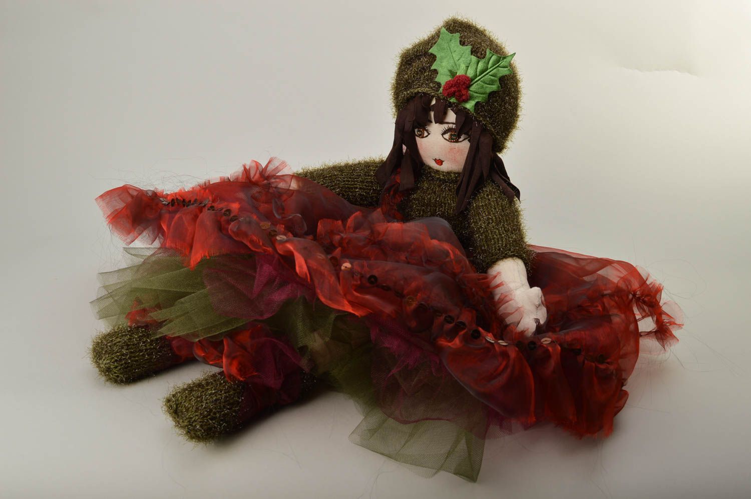 Handmade rag doll fabric toy designer doll present for children home decor photo 3