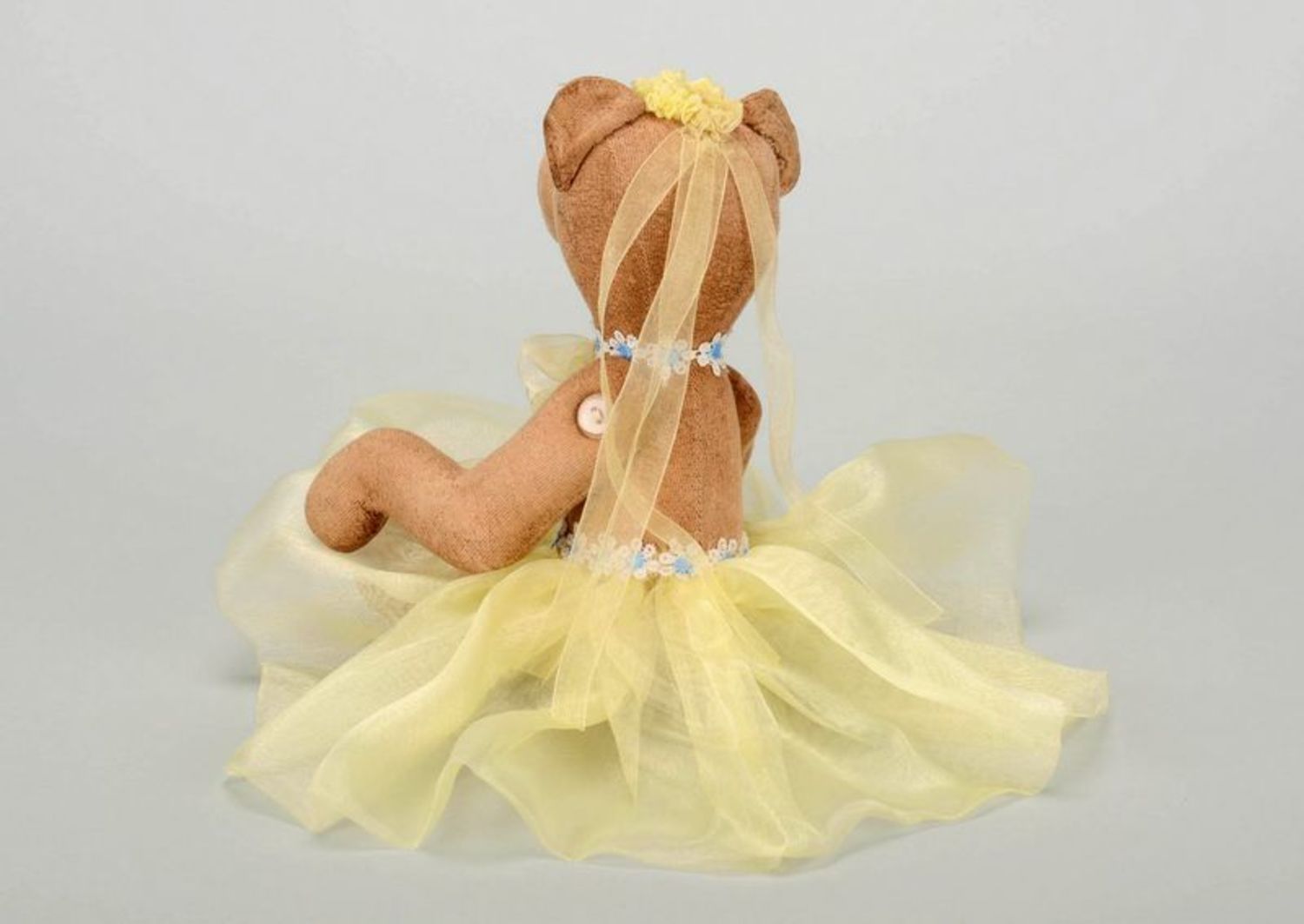 Игрушка мягкая ароматизированная Мишка в желтом платье фото 5