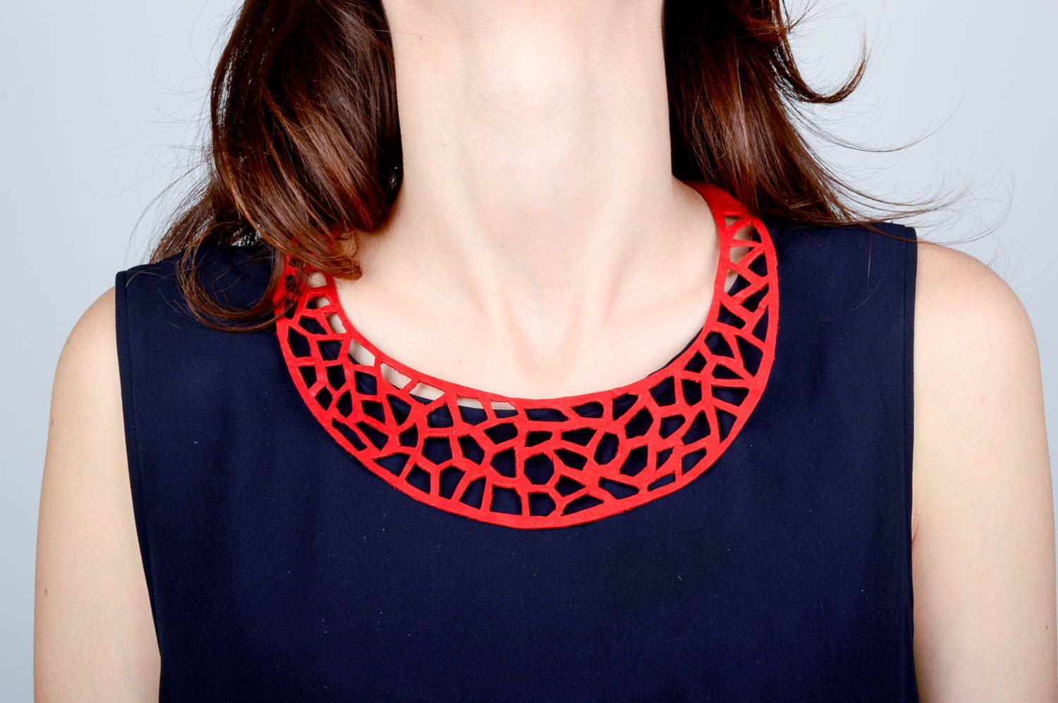 Halsband Leder Frau handmade Leder Collier stilvoll Frauen Accessoire foto 2