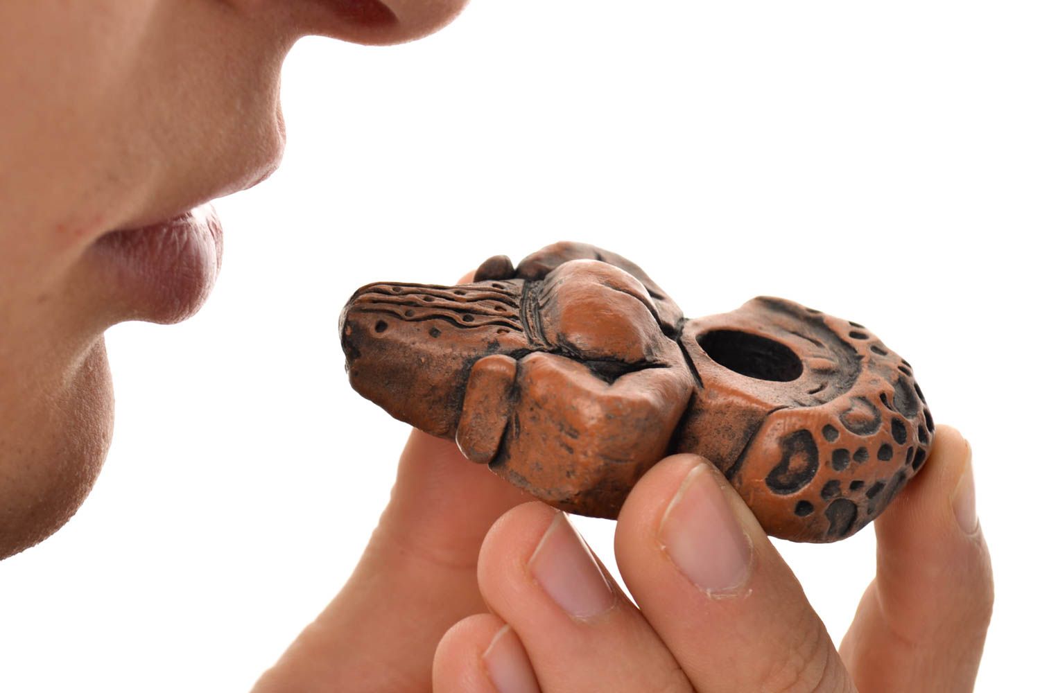 Pipa de barro hecha a mano accesorio para fumador original regalo para hombres foto 1