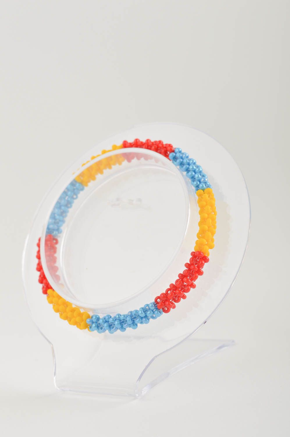Handmade Modeschmuck Armband farbig Kinder Accessoire Rocailles Armband bunt  foto 2
