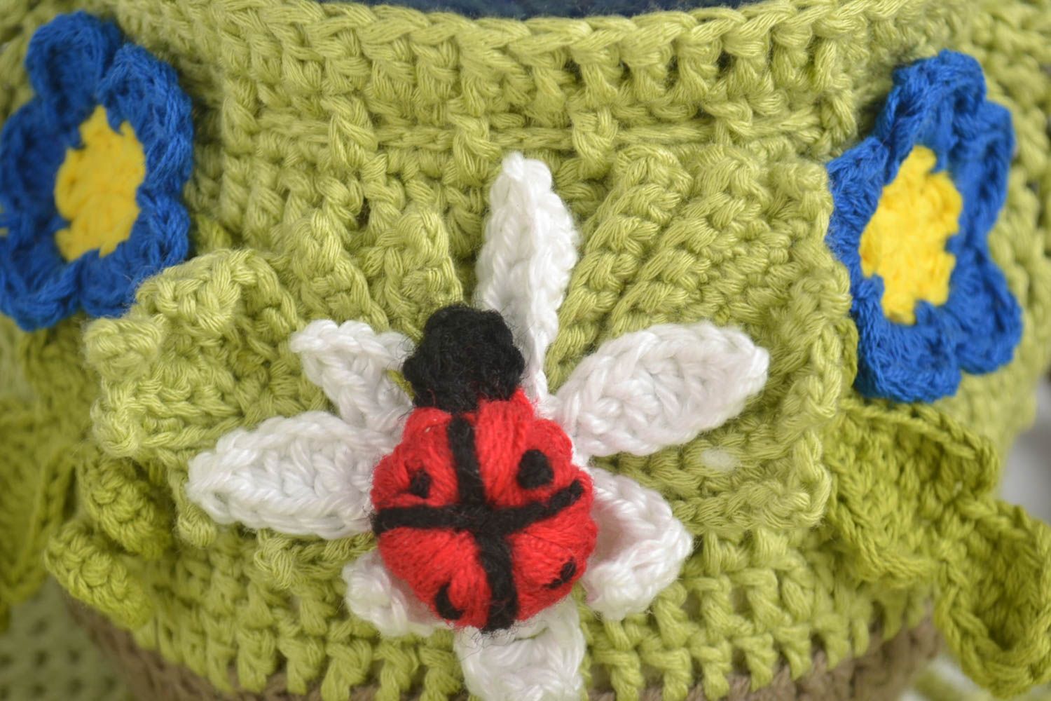 Gift set handmade teapot cozy 4 crochet coasters hot pads crochet napkin  photo 3