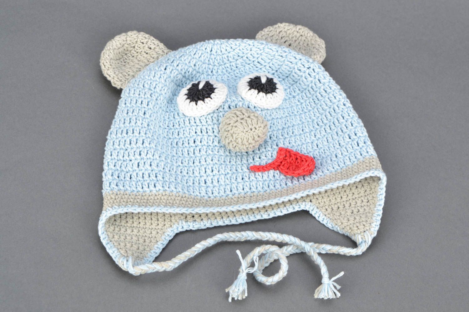 Cappello di lana fatto a mano accessorio a maglia abbigliamento per bambini
 foto 3