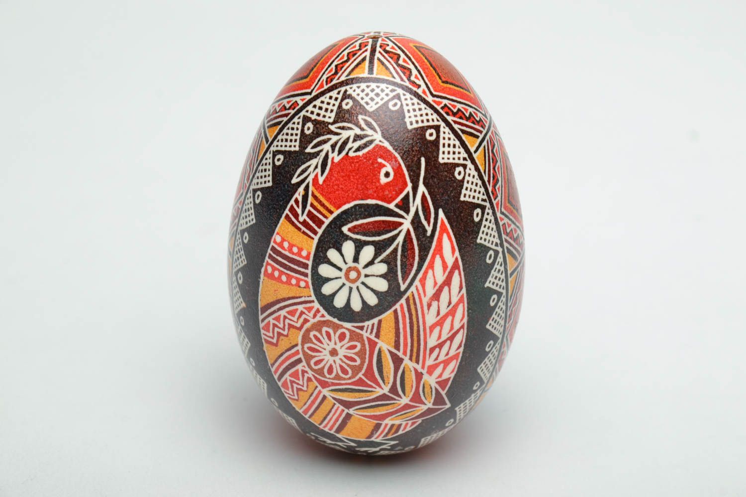 Handmade decorative goose egg pysanka photo 2