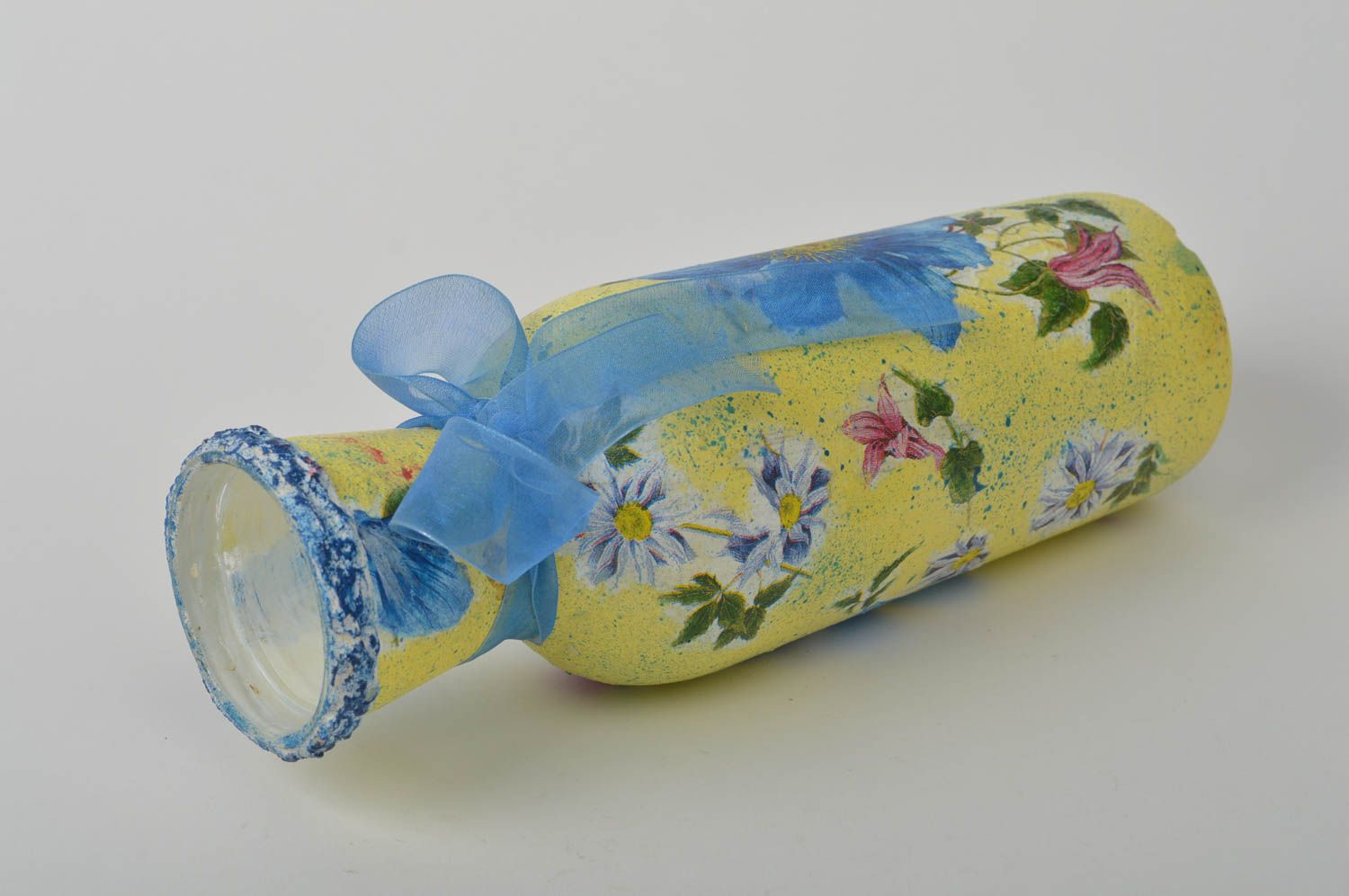 Ваза для цветов ручной работы декоративная ваза стильный предмет интерьера фото 4