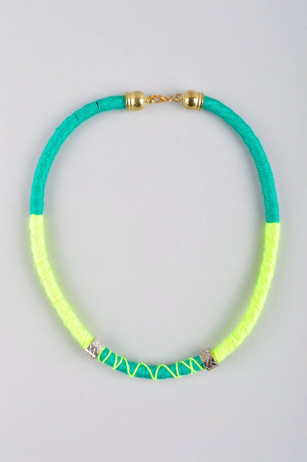 Collar de cuerda de colores artesanal adorno para el cuello accesorio de verano foto 2