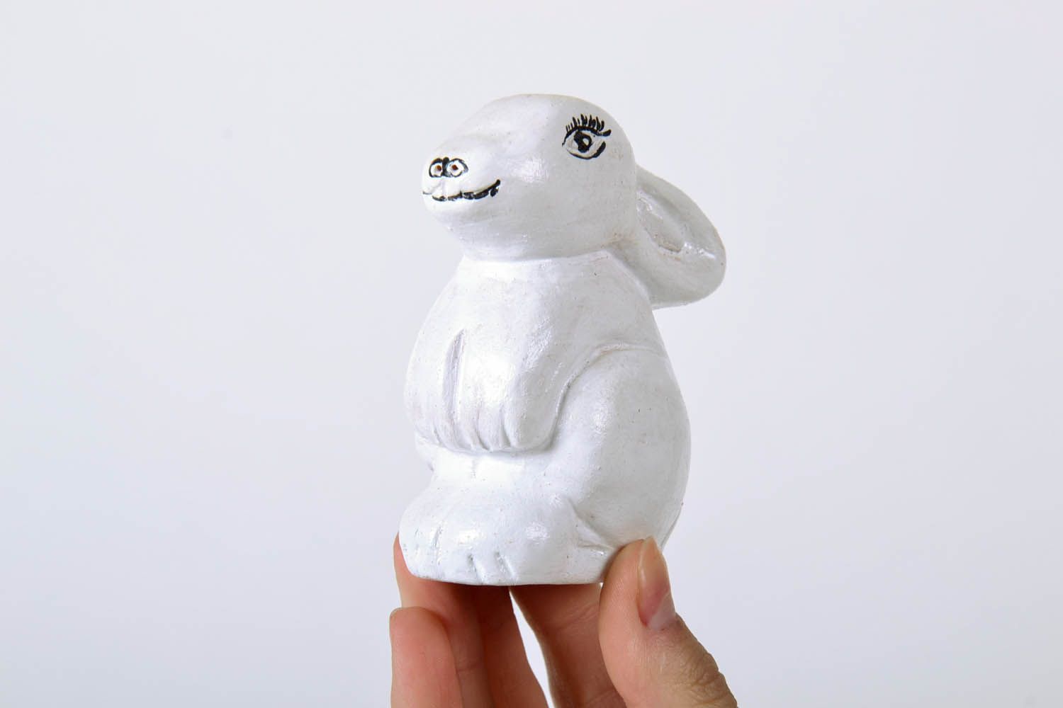 Ceramic statuette White Hare photo 5