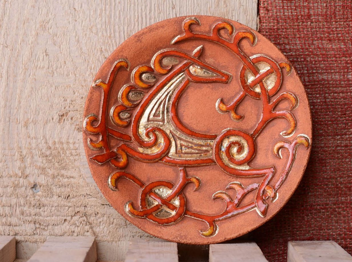 Plato de ceramica artesanal Caballo foto 1