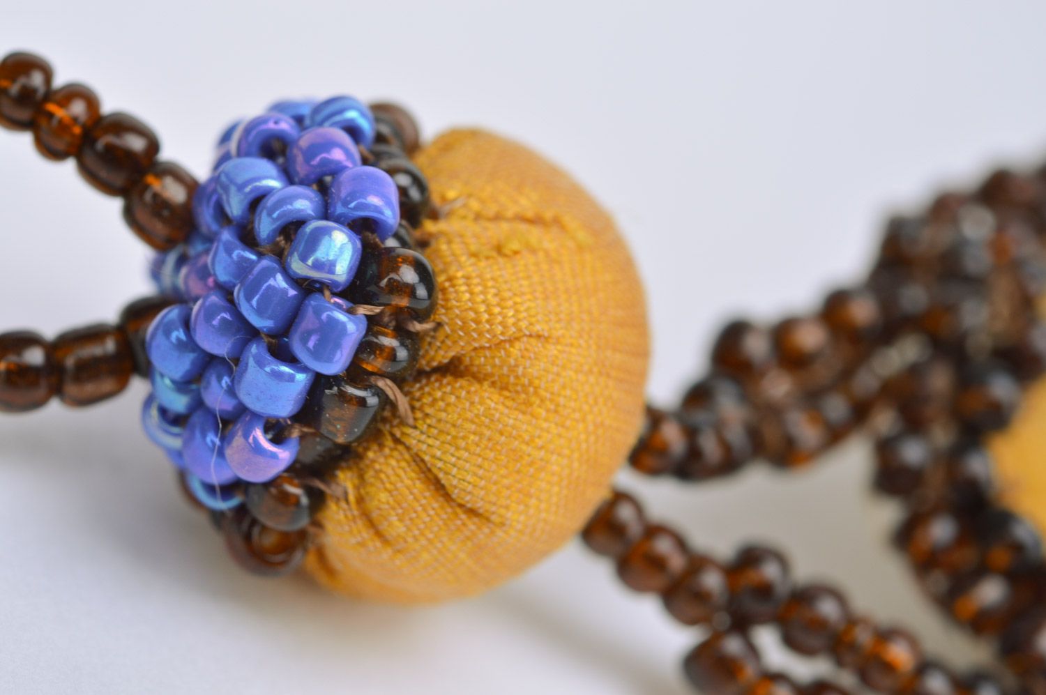 Festive handmade Czech bead dangle earrings in Orient style photo 4