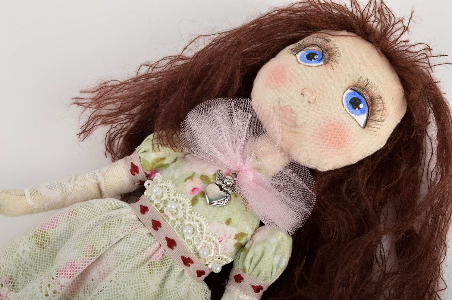 Кукла ручной работы принцесса кукла из ткани мягкая кукла красивая стильная фото 3
