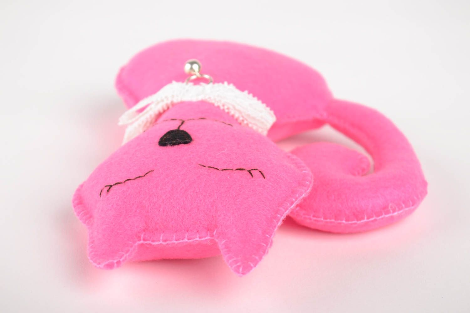 Handmade Baby Spielzeug Baby Spielsachen rosa Katze Geschenk für Kind originell foto 5