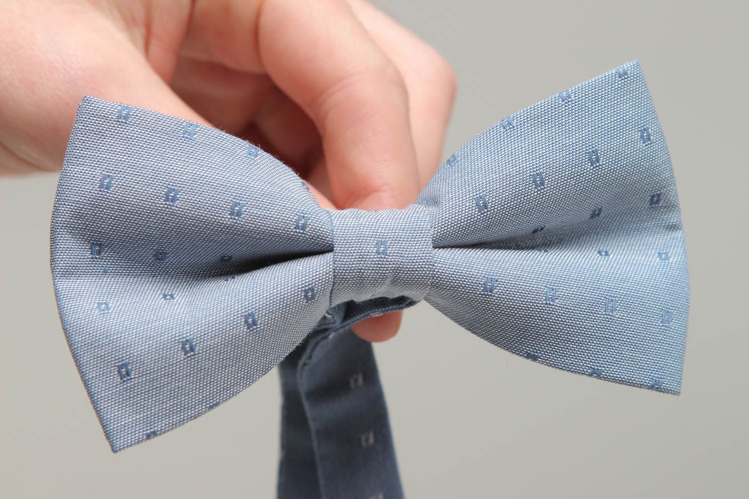 Unusual cotton fabric bow tie photo 4