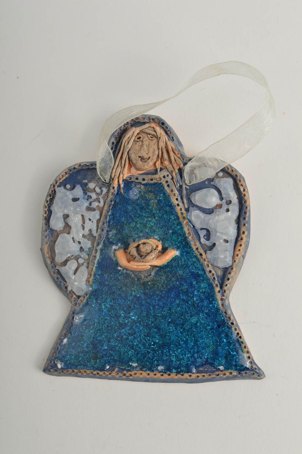 Figura de ángel hecha a mano objeto de decoración de pared souvenir original foto 3