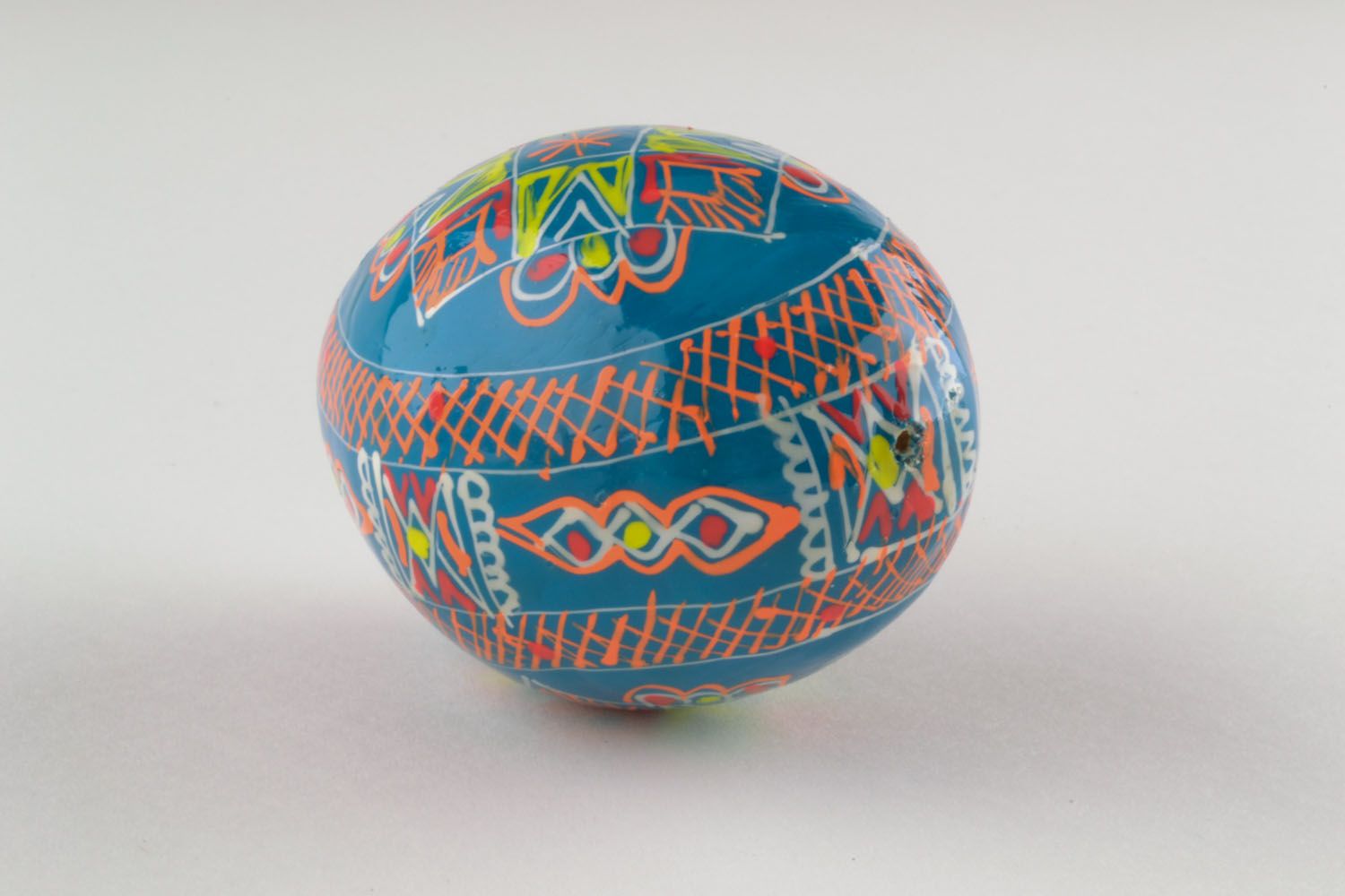 Wooden painted egg Blue photo 4