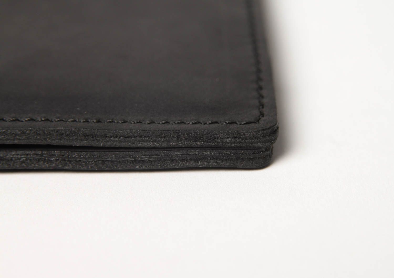 Handgefertigt Leder Geldbörse Accessoire für Männer Leder Geldbeutel in Schwarz foto 5