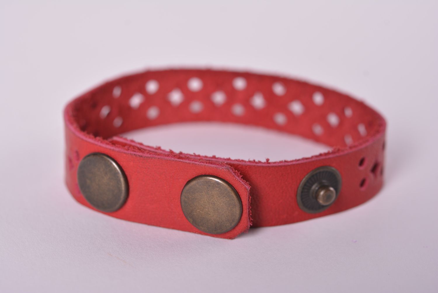 Leather bracelet leather accessory handmade leather bracelet unusual gift photo 4