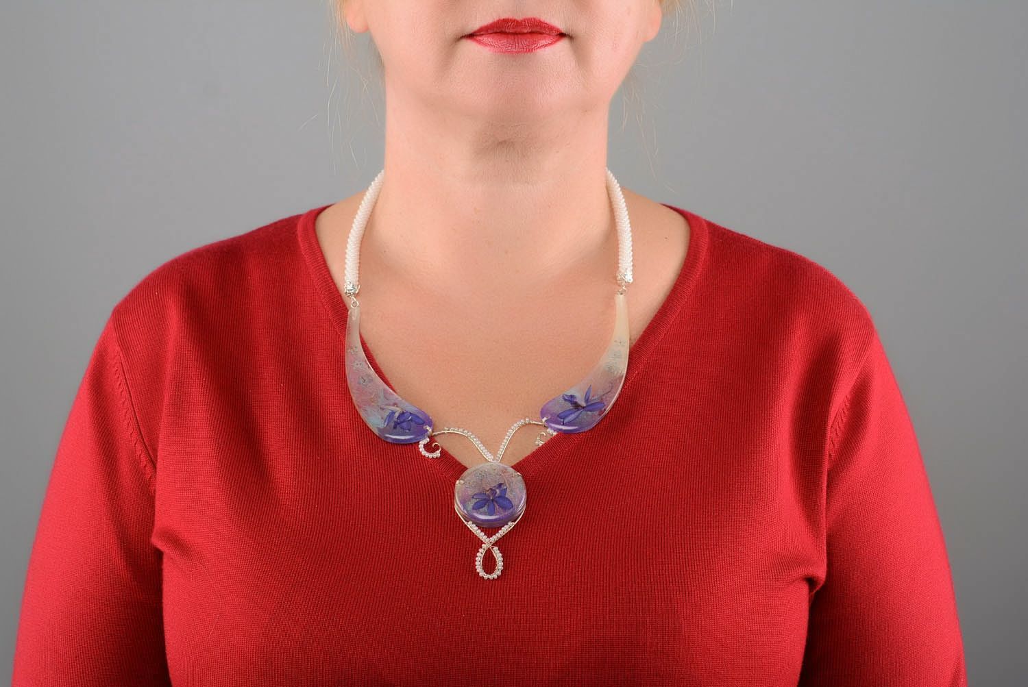 Handmade necklace Elvish photo 3