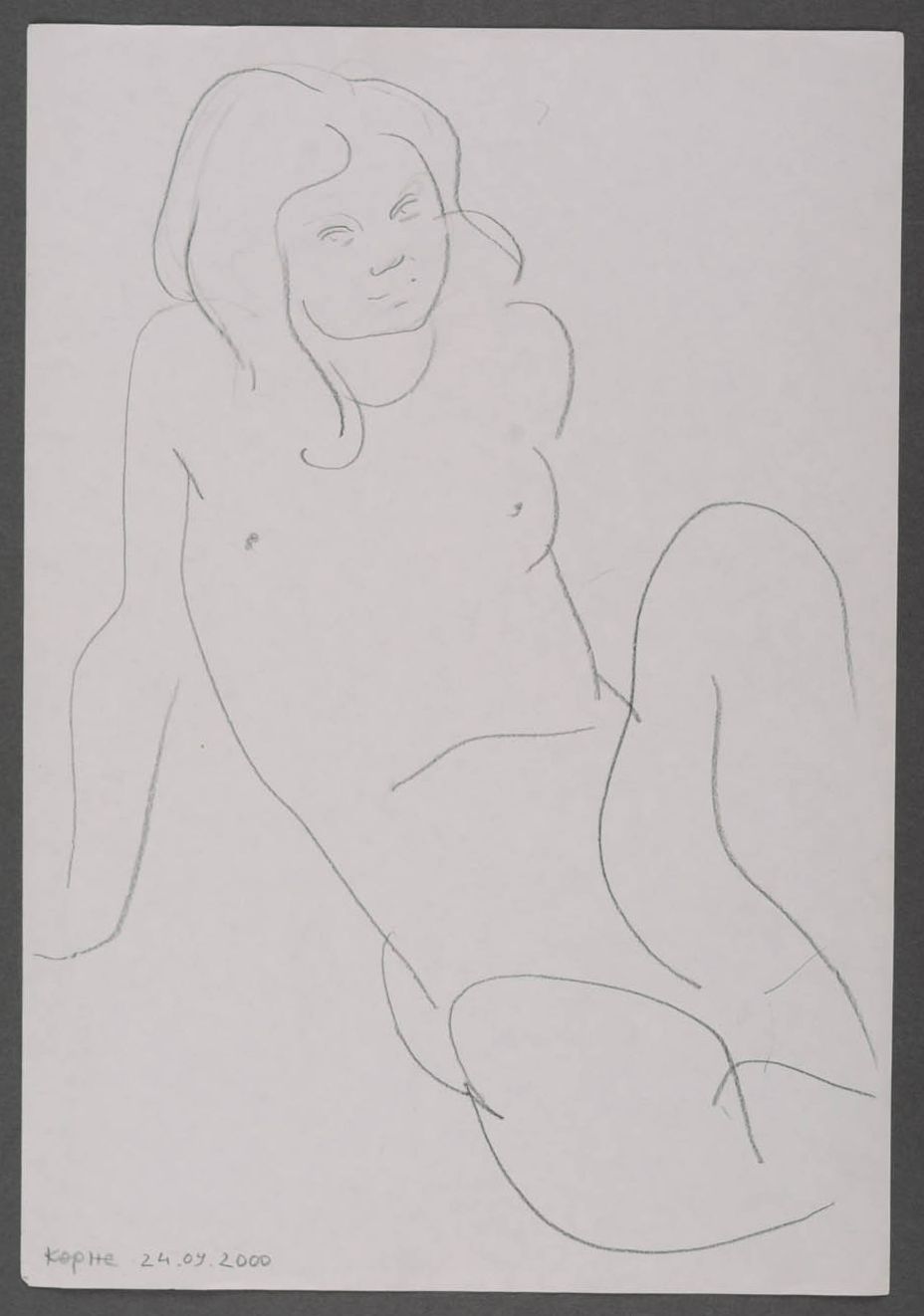 Croquis au crayon femme nue Amie  photo 1