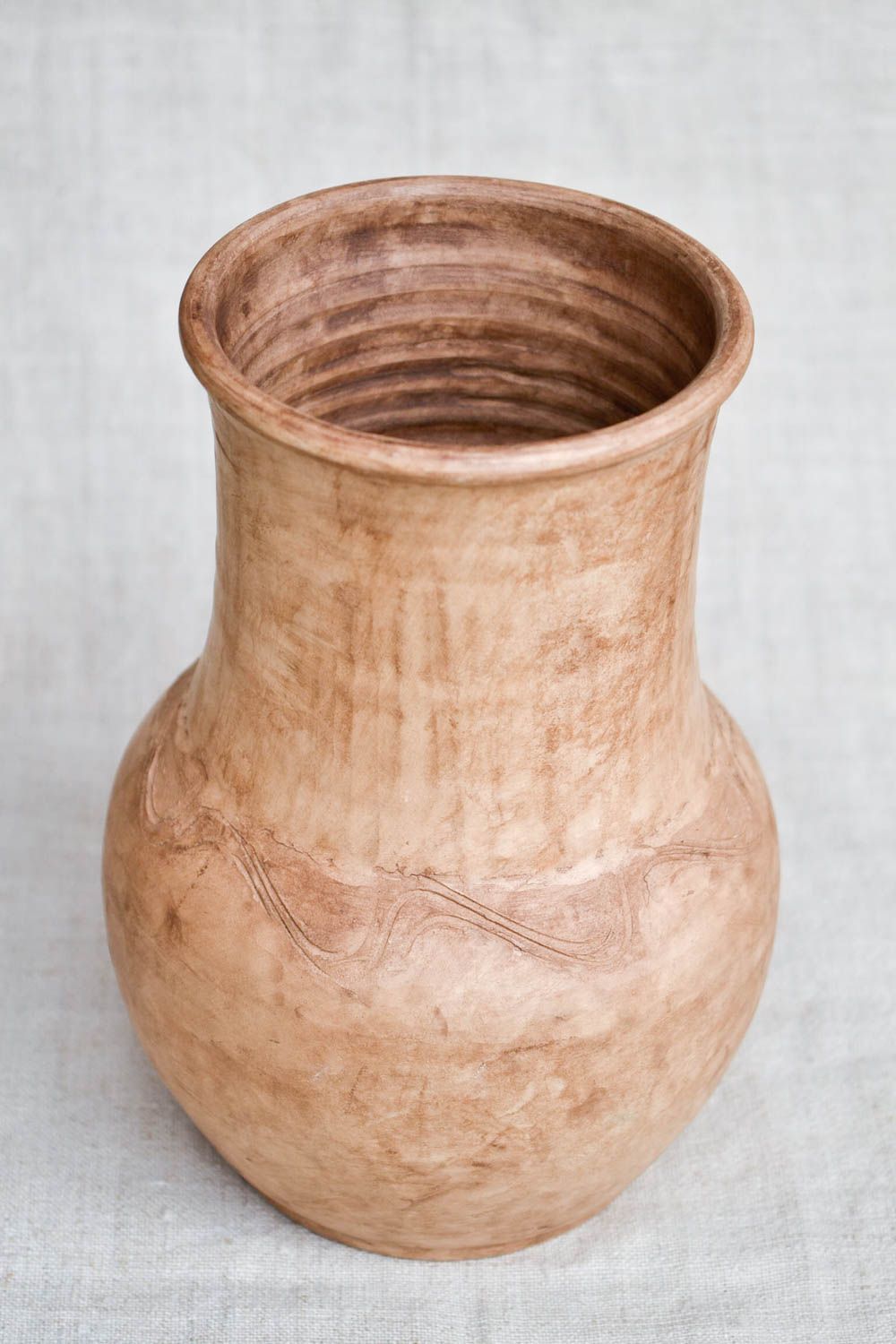 Vajilla de cerámica hecha a mano utencilio de cocina jarro de barro decorado foto 4
