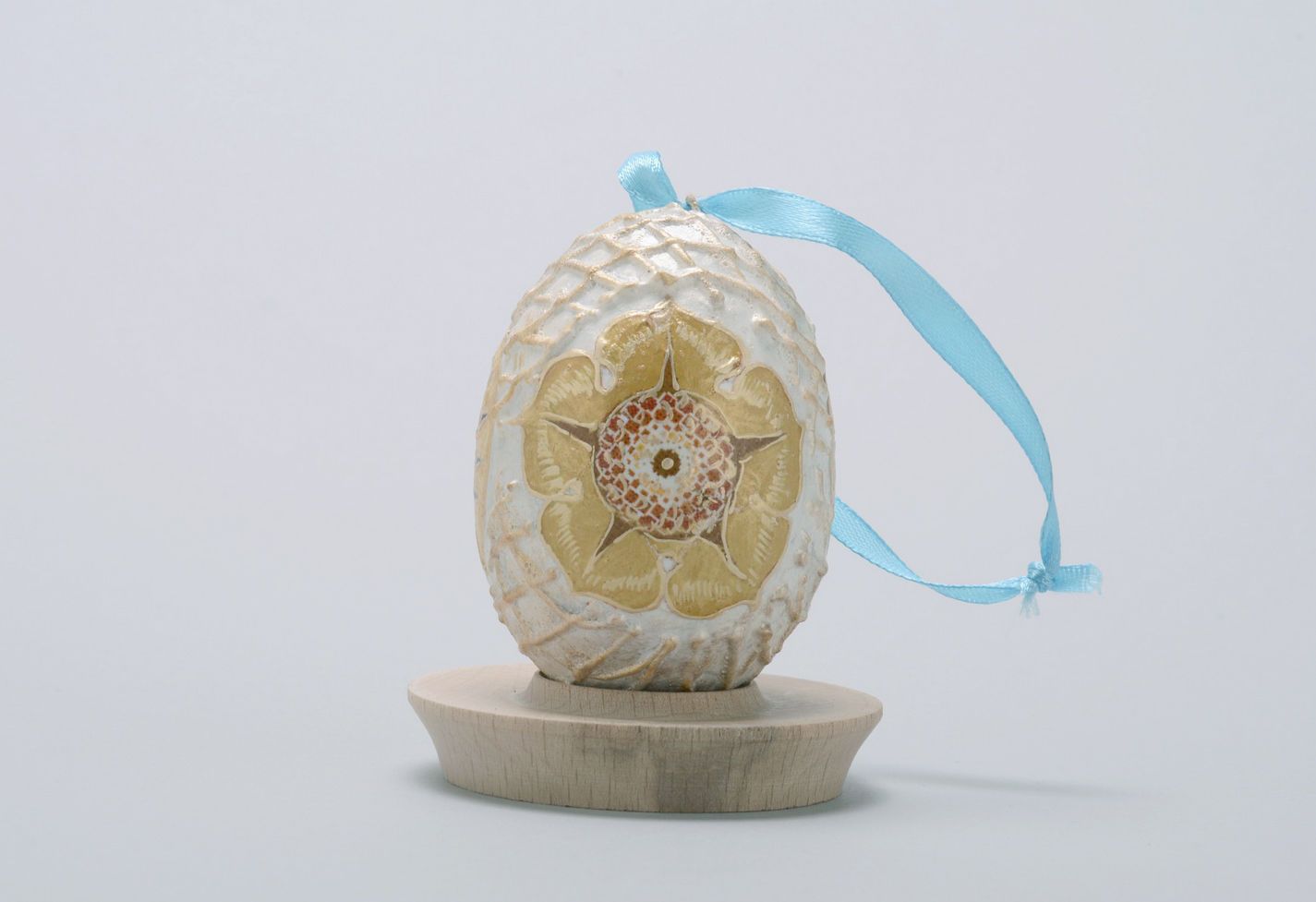 Pendente d'arredo fatto a mano a forma di uovo dipinto decorazioni di casa
 foto 4