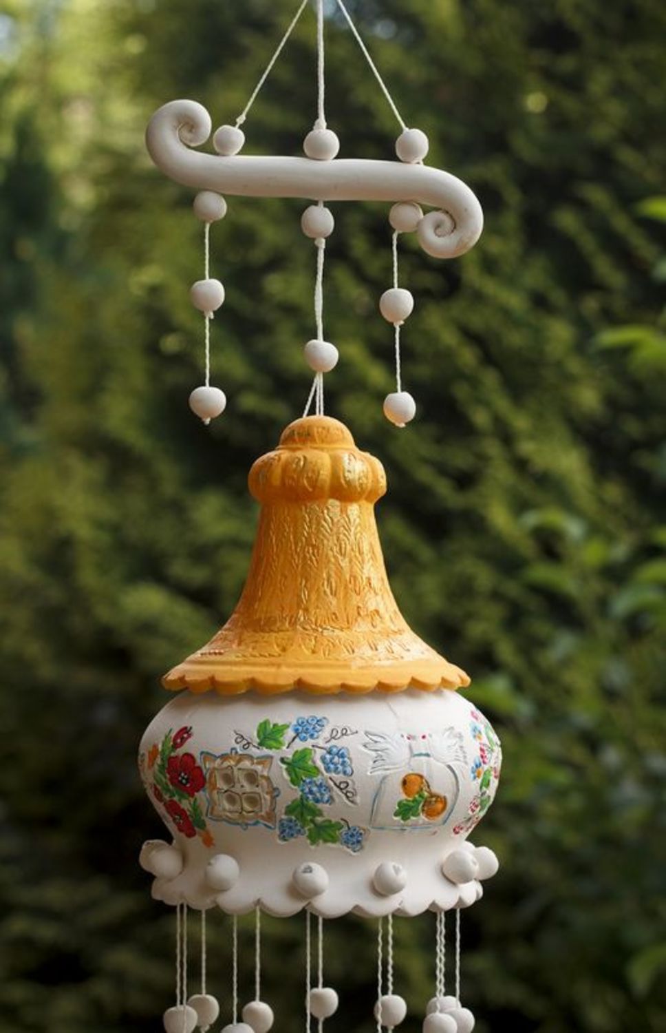 Hanging large ceramic bells photo 2
