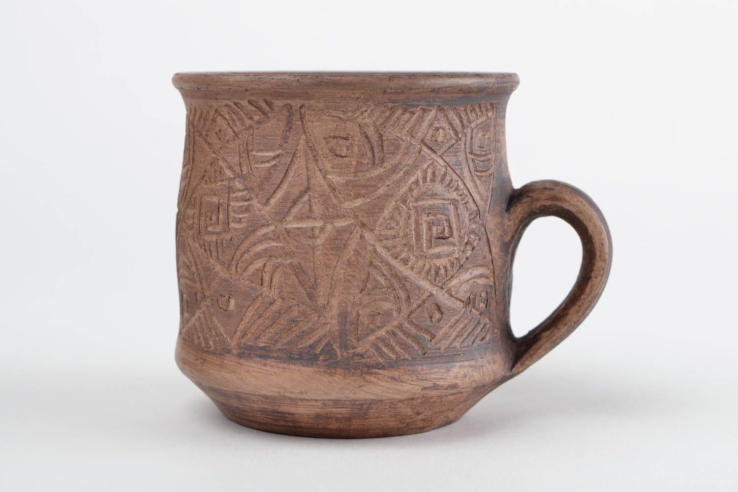 Чашка ручной работы авторская керамическая чашка глиняная посуда 250 мл для чая фото 3