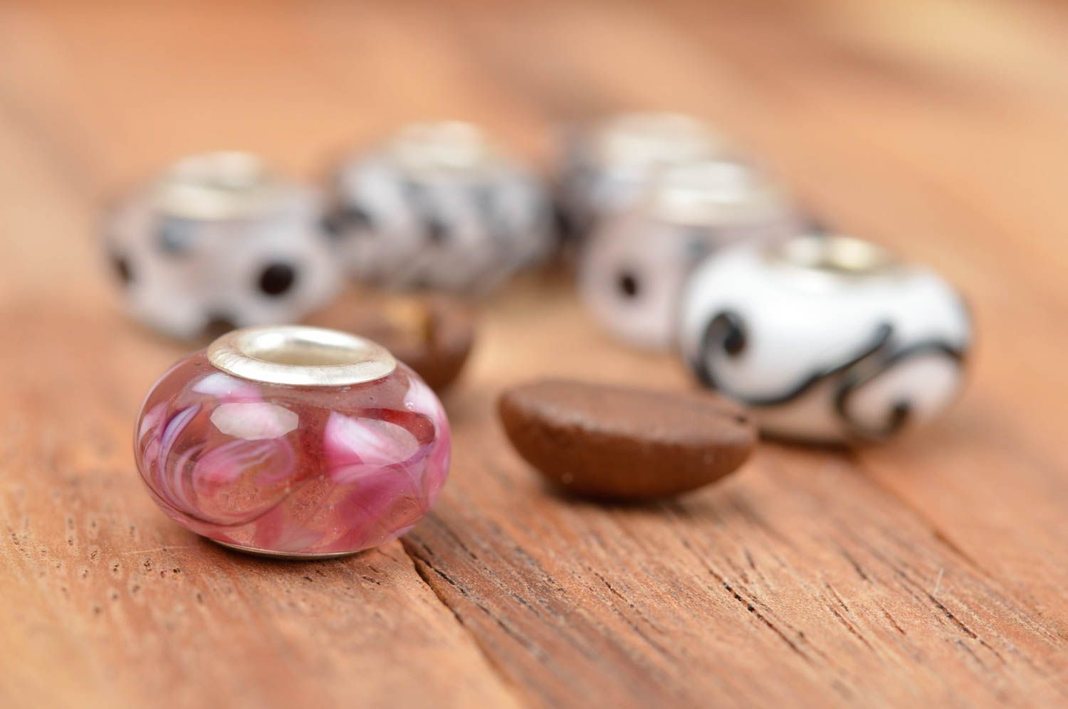 Beautiful handmade glass bead unusual jewelry findings DIY accessories photo 1