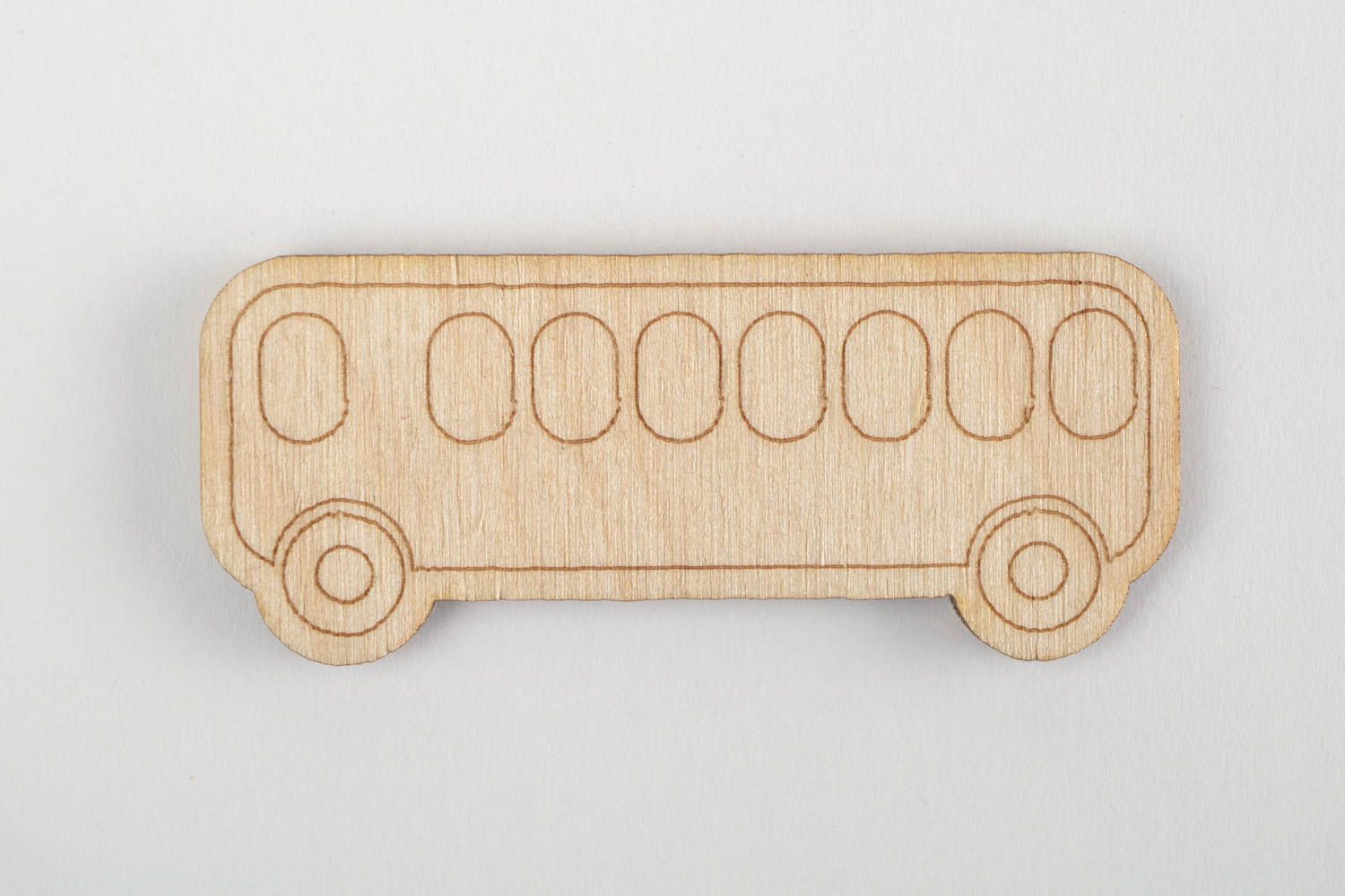 Handmade Holz Bus Miniatur Figur Holz Rohling zum Bemalen Kinder Geschenk klein foto 4