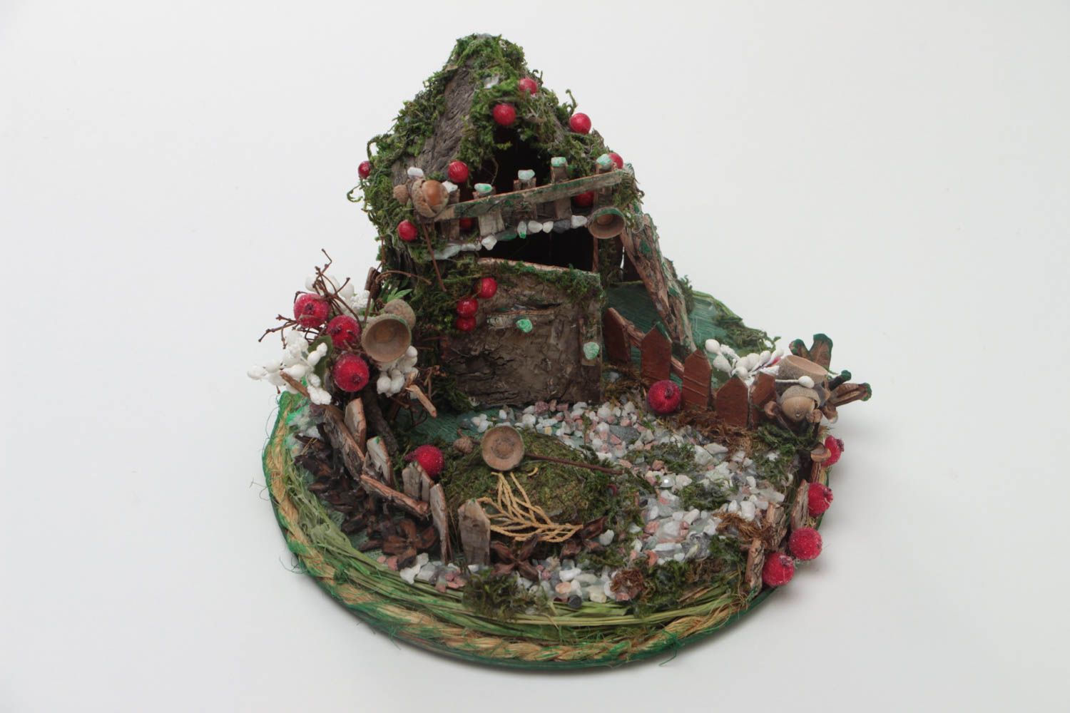 Decorative house for home made of natural materials little beautiful fairy tale photo 2