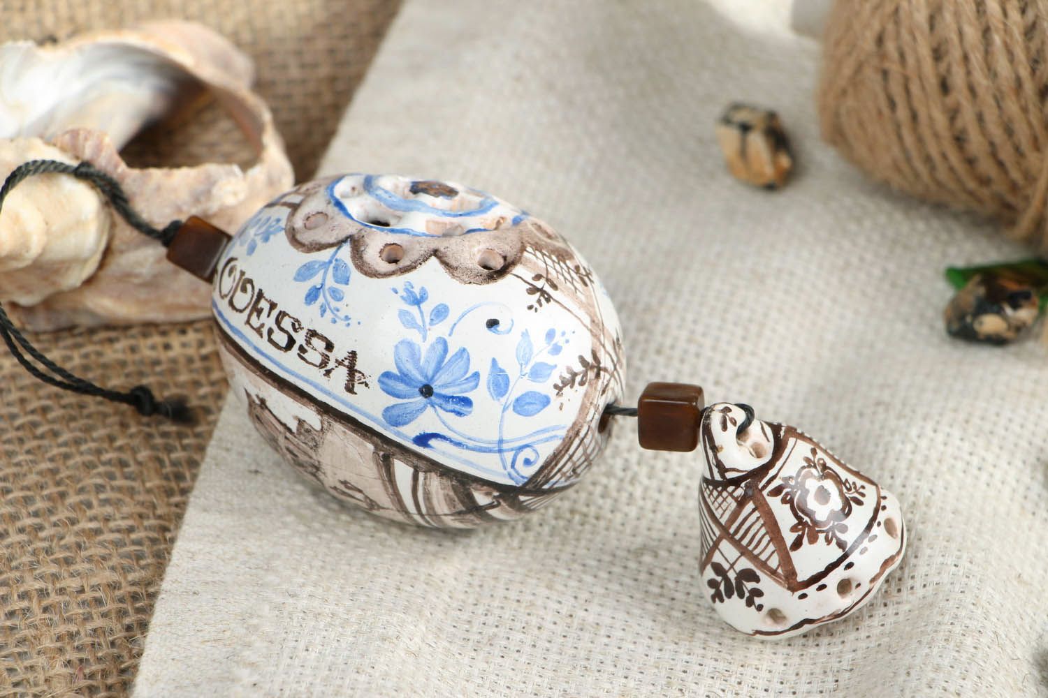 Cloche céramique décorée faite main Odessa  photo 5