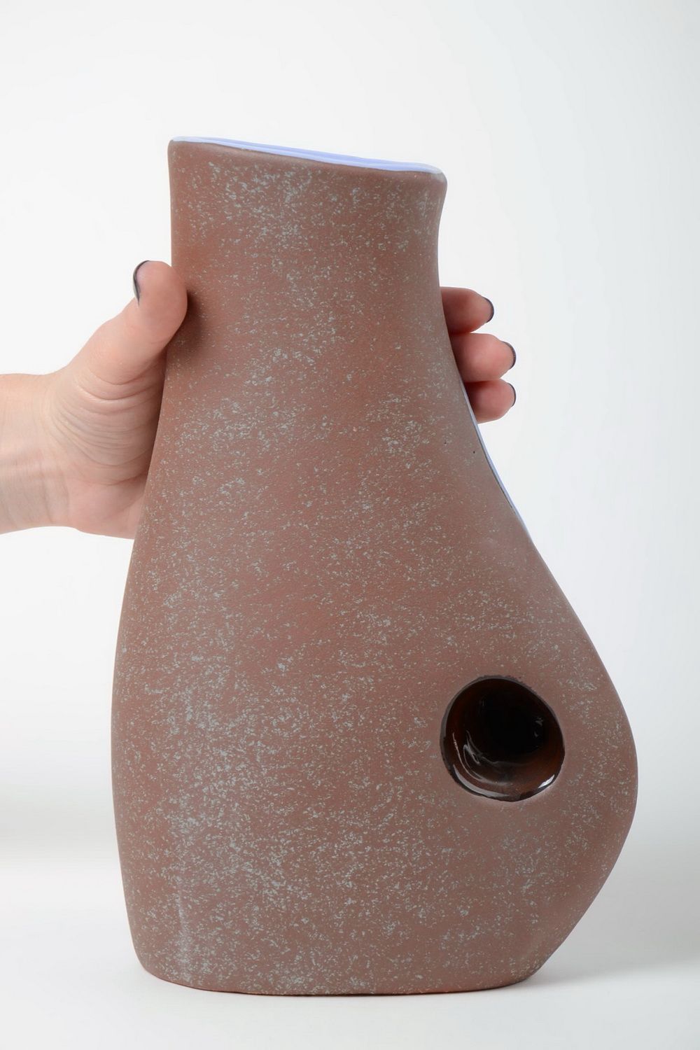 Originelle dekorative Vase aus Ton mit Bemalung 2L künstlerische Handarbeit foto 5