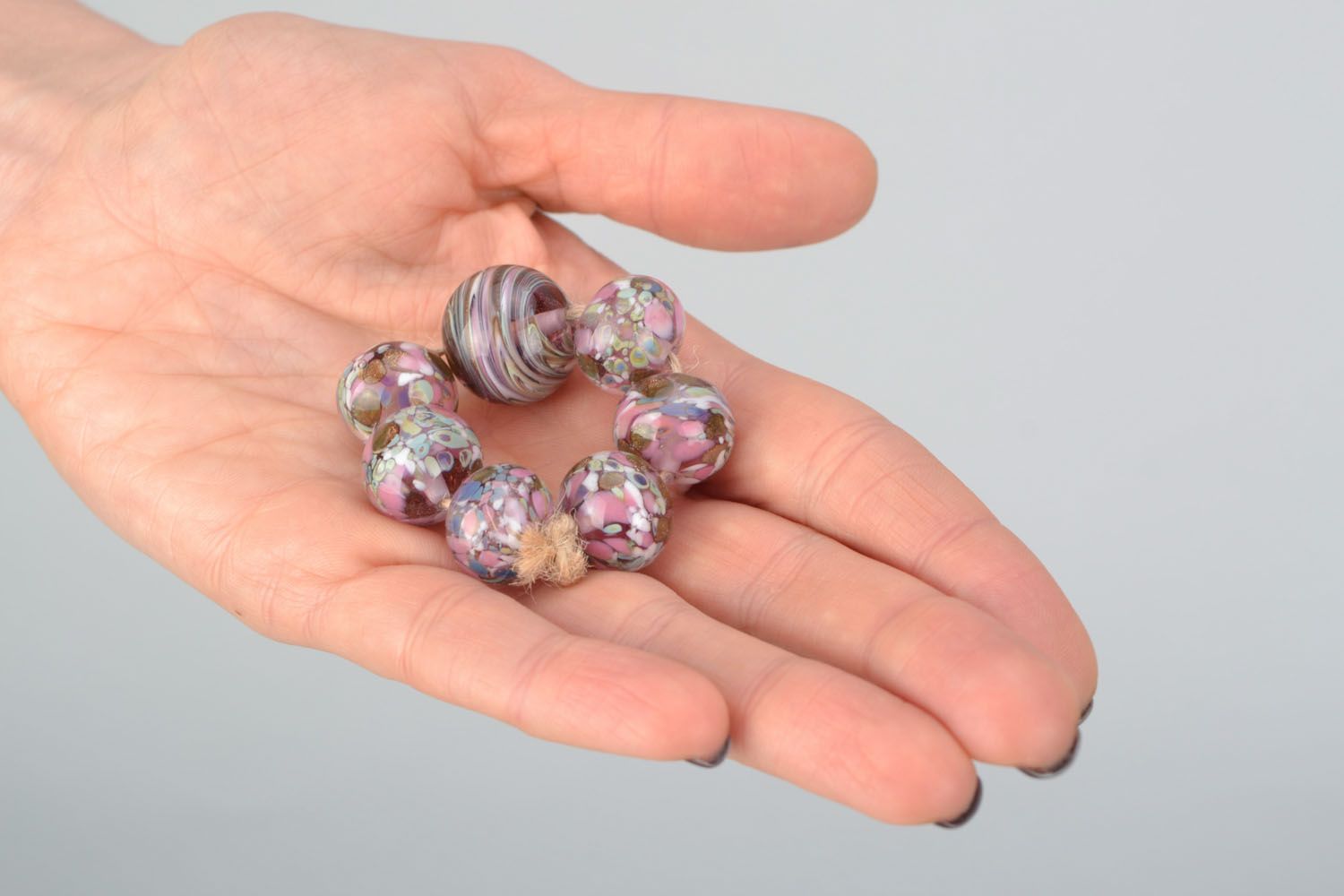 Beautiful handmade glass beads photo 3