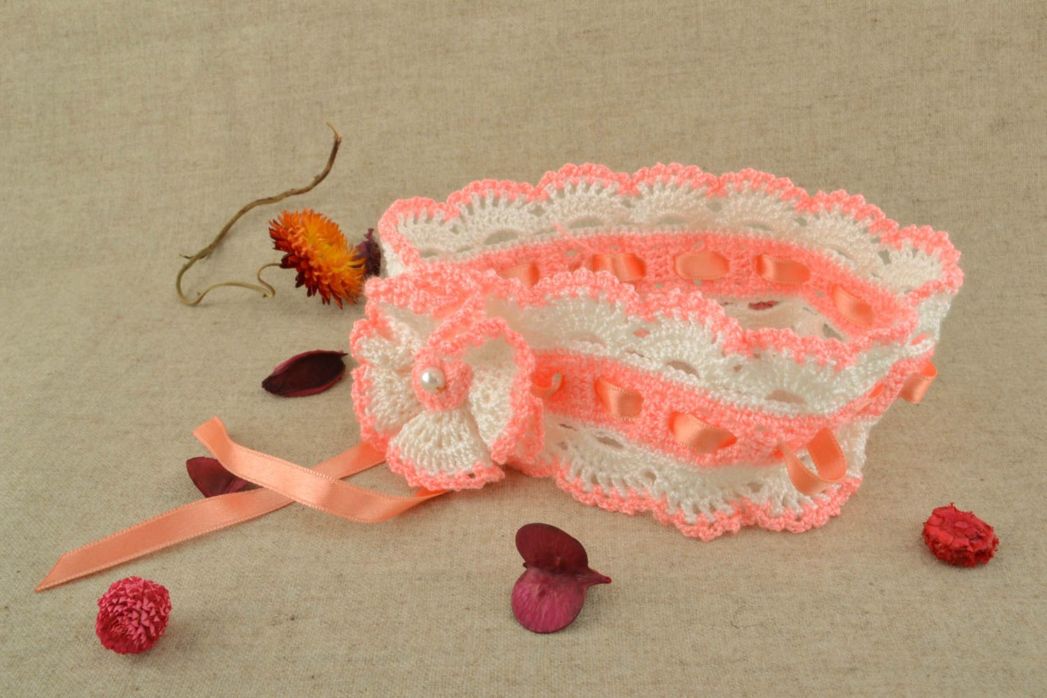 Crochet baby headband photo 5