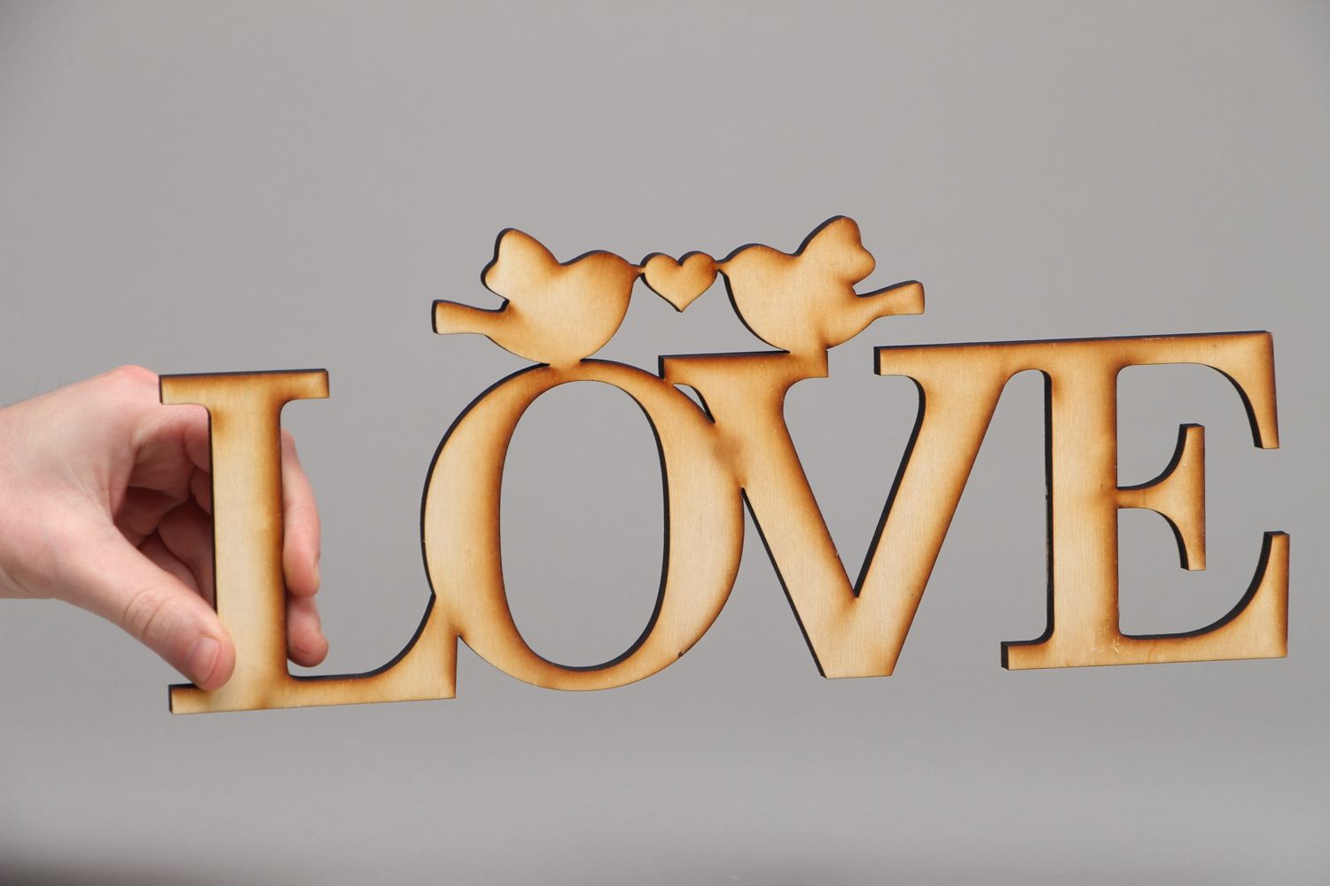 Vorbereitete Materialien handmade Chipboard Love Groß foto 4