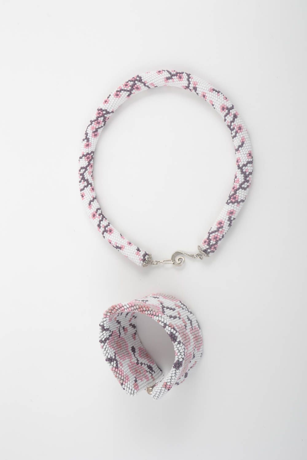 Elegant unusual necklace handmade stylish accessories beautiful bracelet
 photo 3