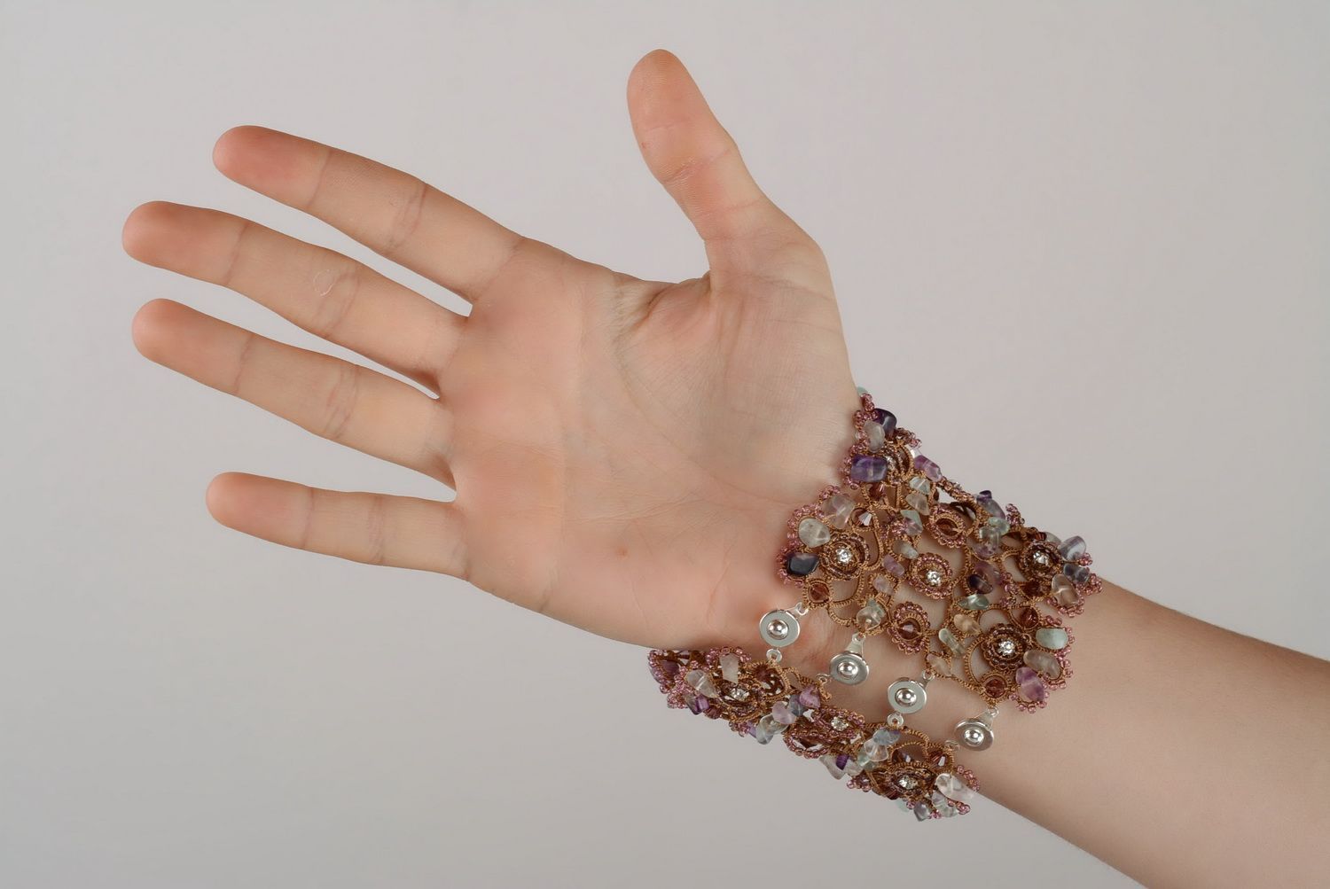 Bracelet made of natural stones photo 3