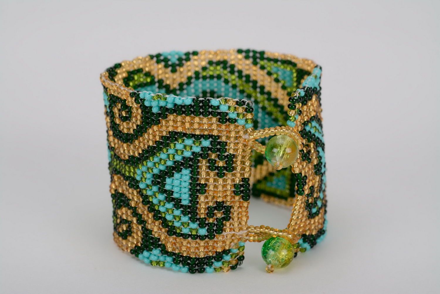 Bracelet made of Czech beads photo 3