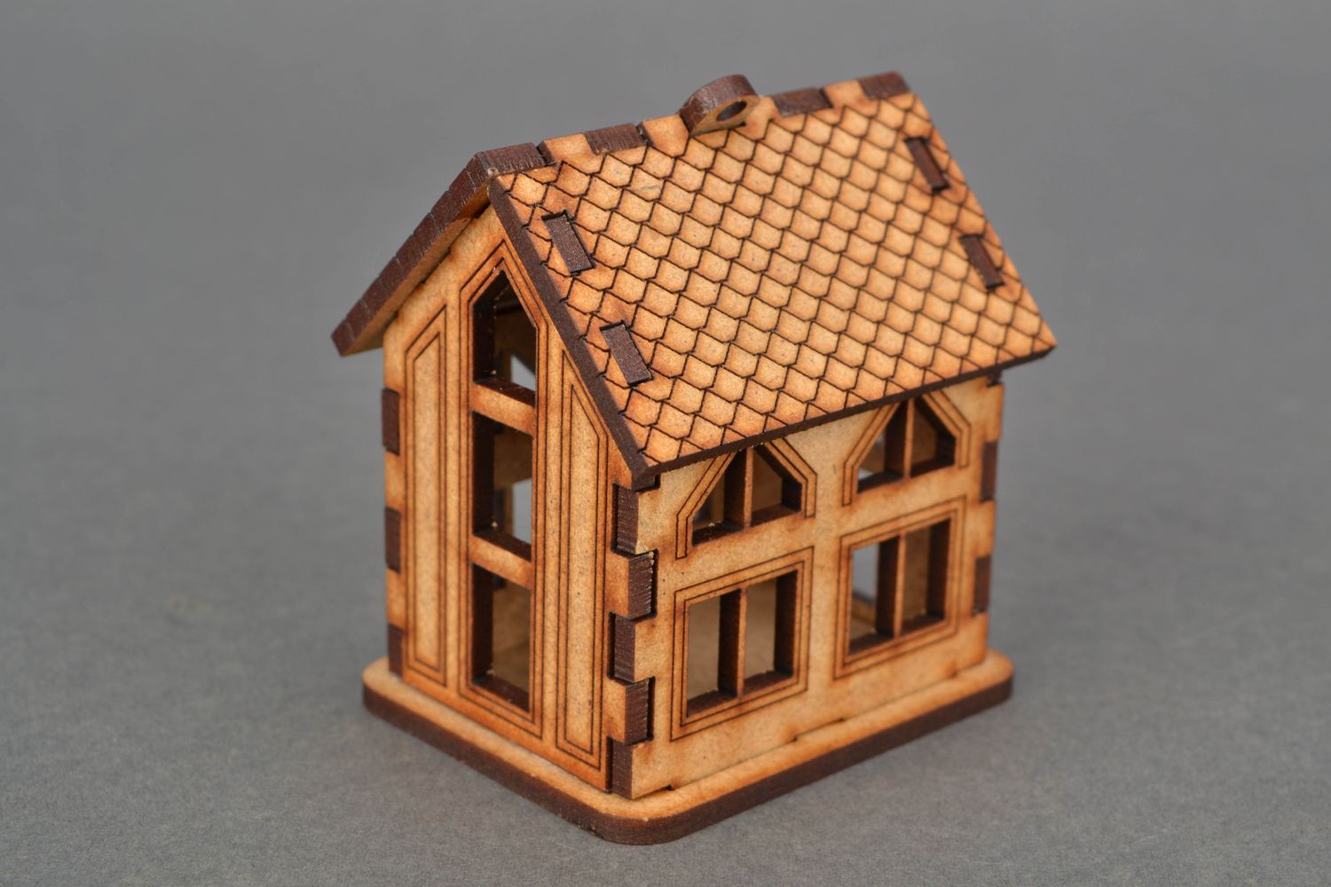 Maisonnette en bois miniature à décorer faite main photo 4