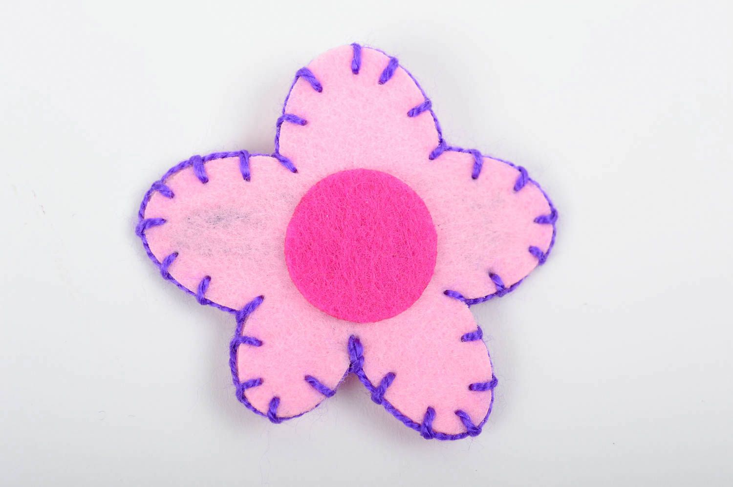 Rosa Blume Haarspange handgemachter Schmuck Accessoires für Mädchen zart foto 1