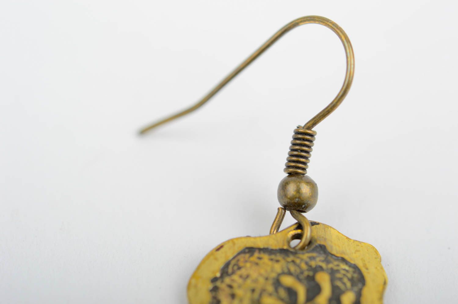 Handmade earrings metal jewelry earrings for women designer accessories  photo 5